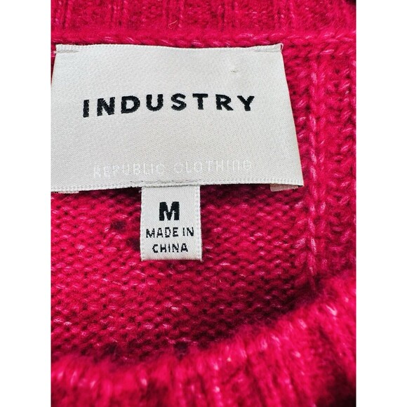 Industry sweater size M Burgundy Red  Embedded Mint Conditions - Picture 4 of 11